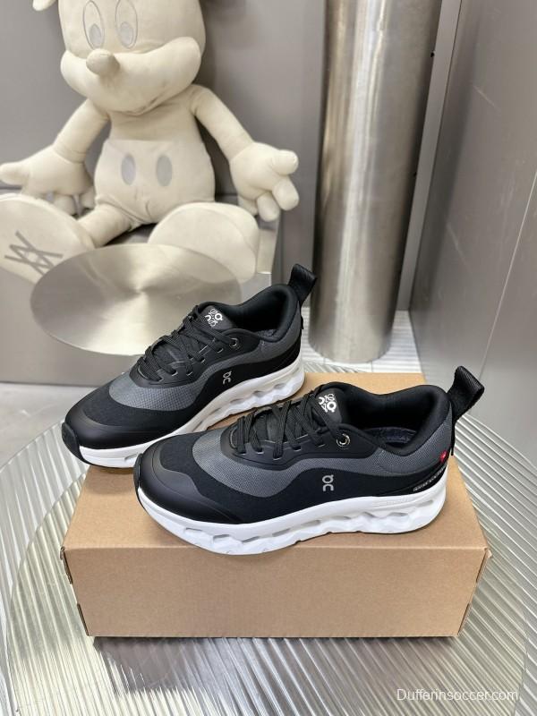 2025 Unisex Loewe Black Grey Leather Mesh Sneakers