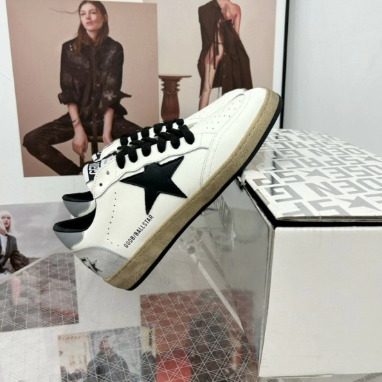 2024 Unisex GGDB White Black Leather Sneakers MJ00260