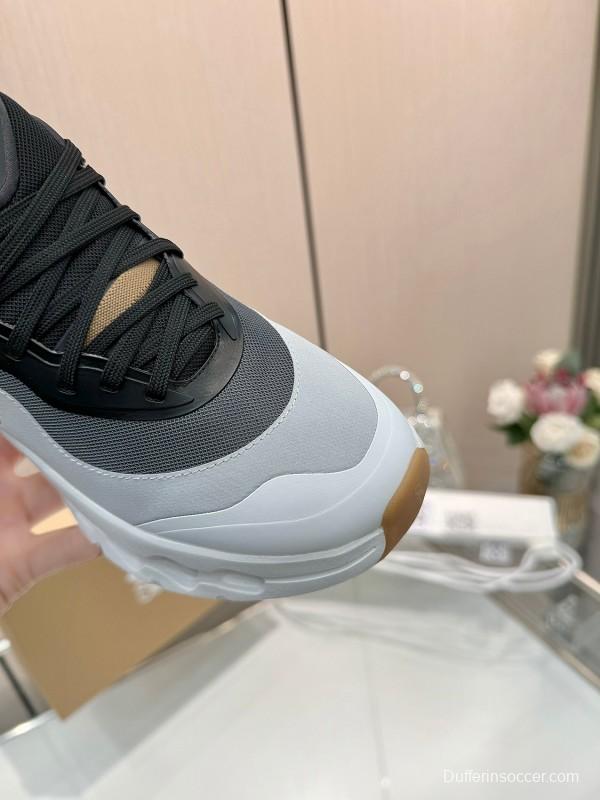 2025 Unisex Loewe Black White Grey Polyester Mesh Sneakers