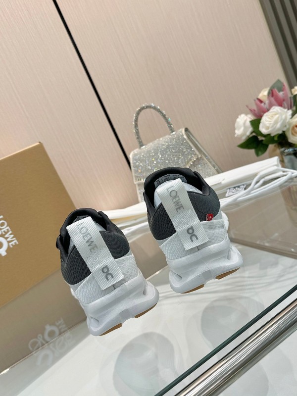 2025 Women Loewe Black White Mesh Sneakers