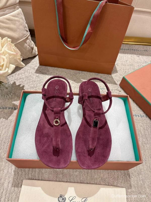 2025 Women LP Purple Suede Sandals