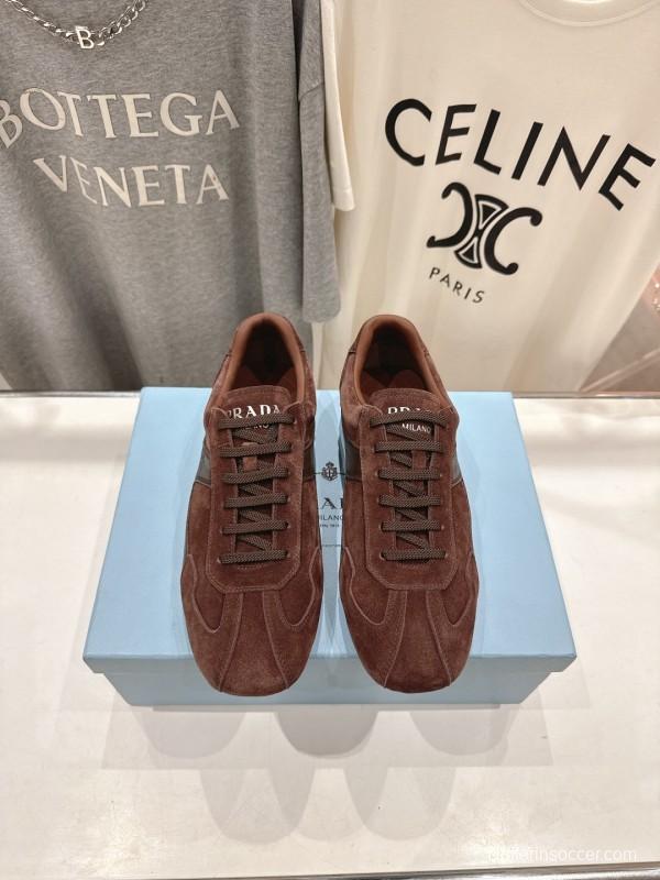 2025 Unisex Prada Brown Suede Casual Shoes