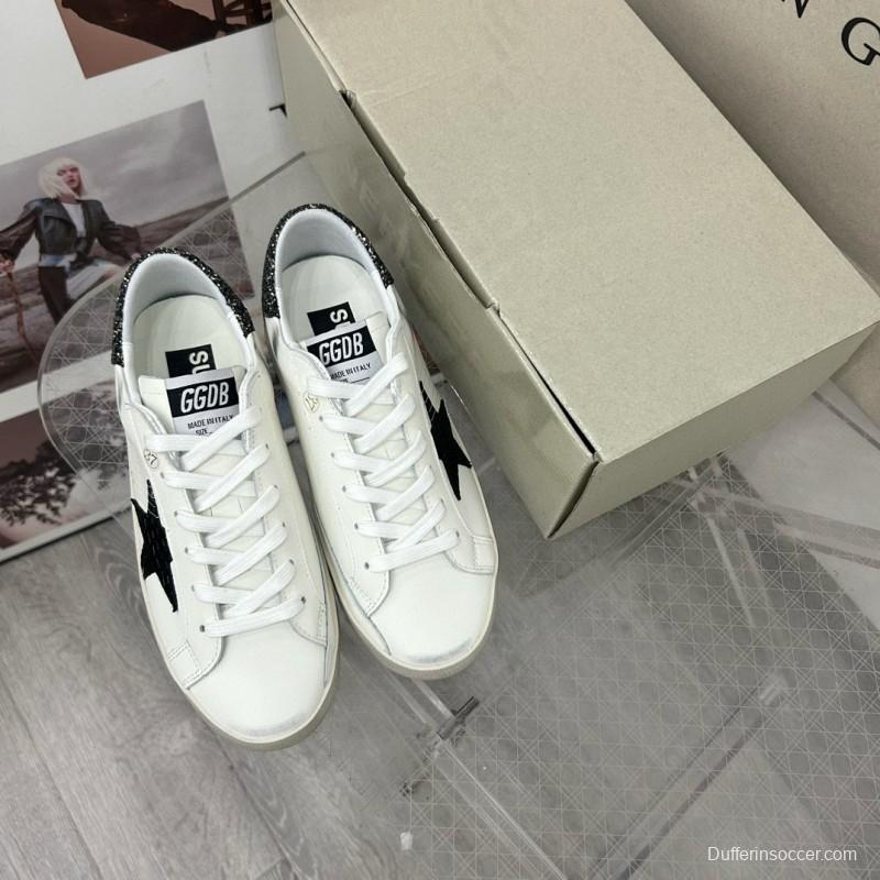 2025 Women GGDB White Black Suede Leather Sneakers MJ00260