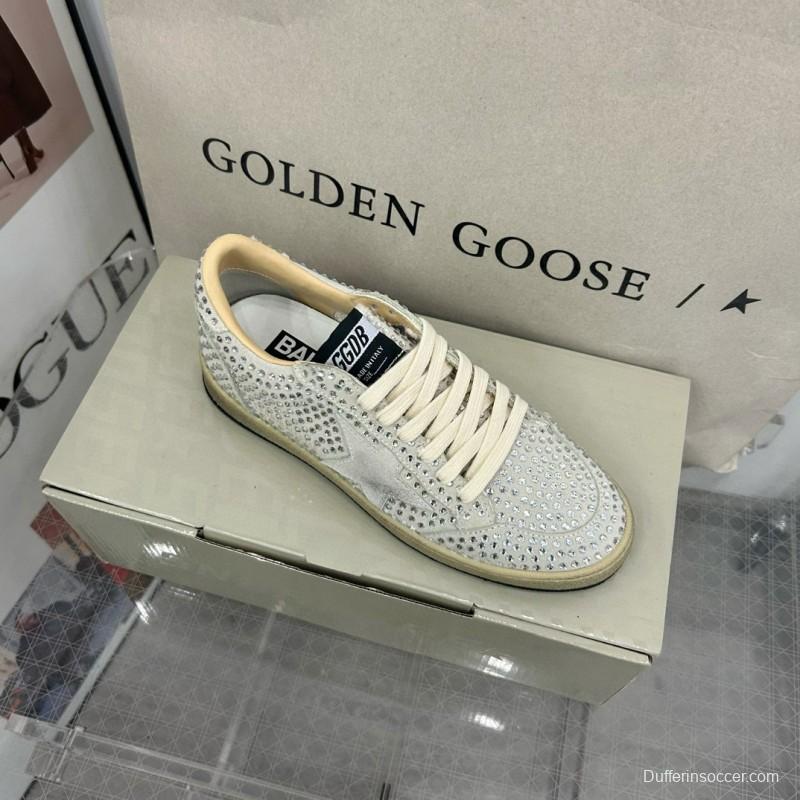 2024 Unisex GGDB White Crystal Leather Sneakers MJ00260