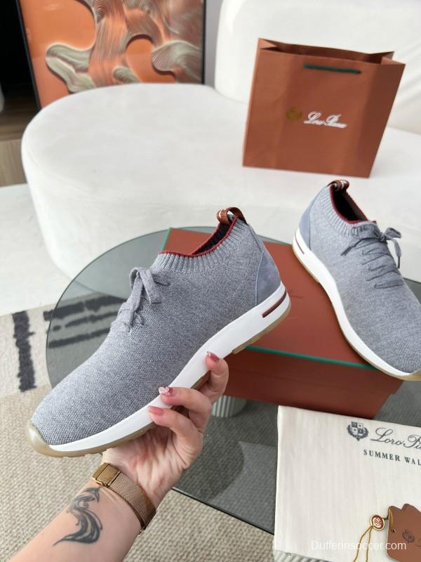 2024 Men LP Gray Wool Knit Sneakers MJ00330