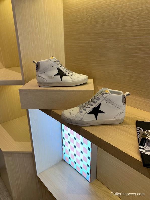 2024 Unisex GGDB White Black Leather High-top Sneakers MJ00300