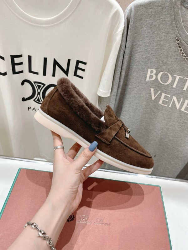 2024 Women LP Brown Suede Loafer MJ00300
