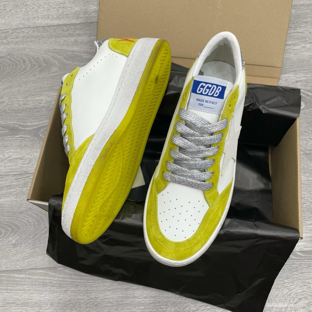 2024 Unisex GGDB White Yellow Suede Leather Sneaker MJ00260