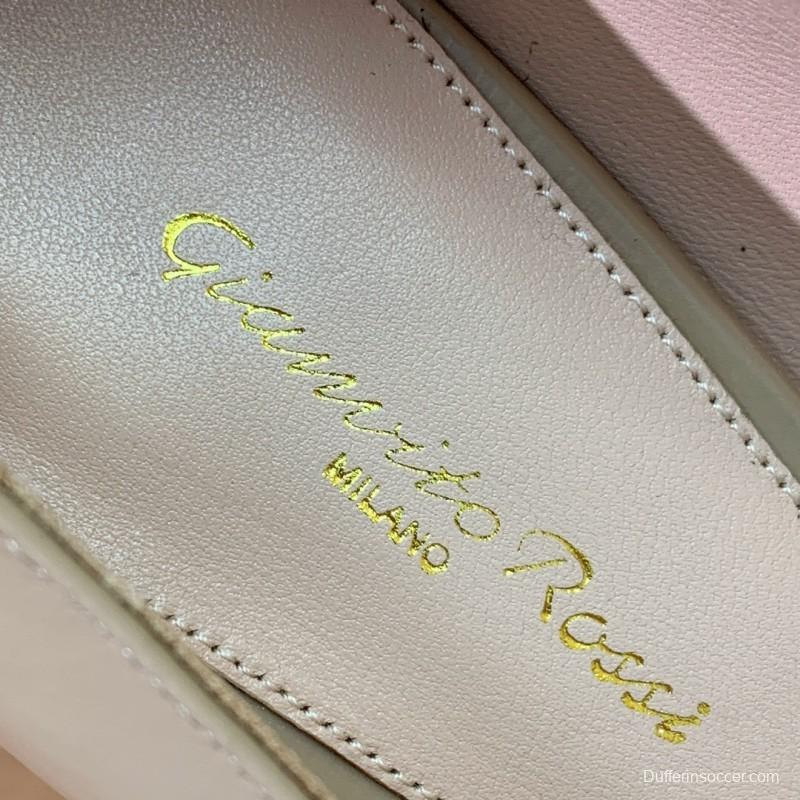 2025 Women Gianvito Rossi Beige Leather Pumps KFY00300