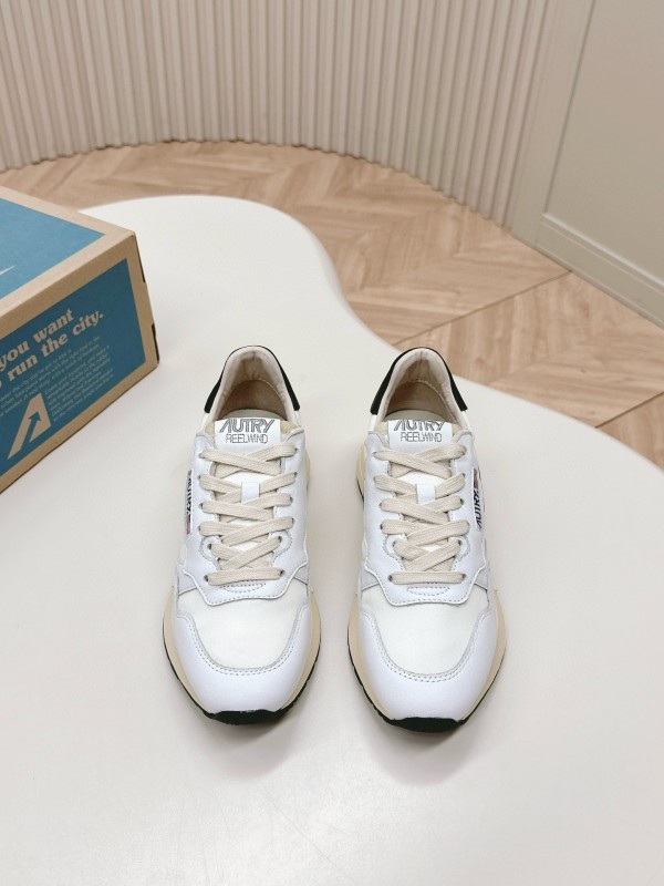 2024 Unisex Autry White Black Leather Mesh Sneakers MJ00330