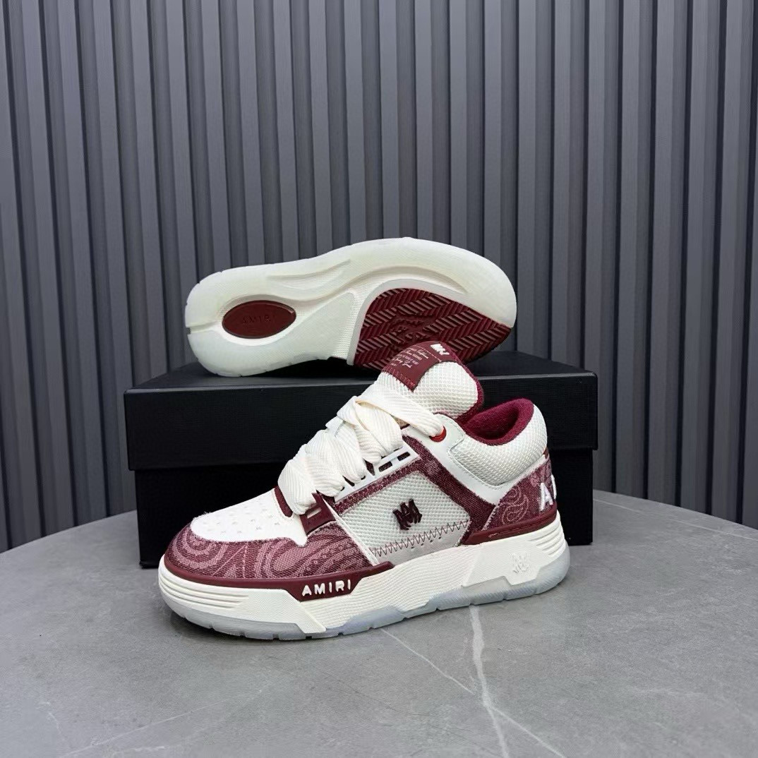 2024 Unisex Amiri White Red Leather Sneaker MJ00360