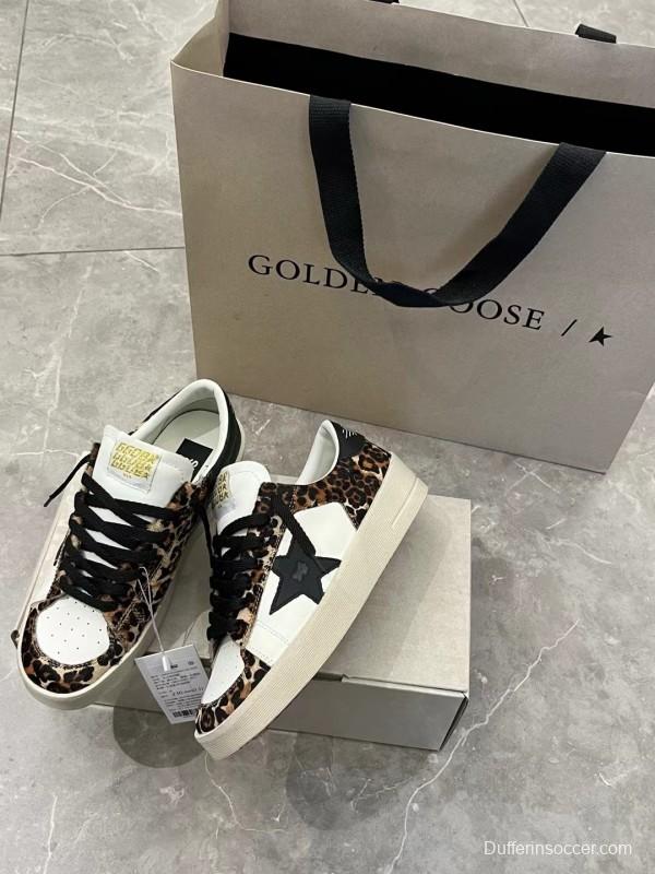 2024 Women GGDB White Leopard Leather Sneakers MJ00260