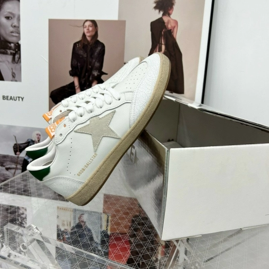 2024 Unisex GGDB White Grey Green Leather Sneakers MJ00260
