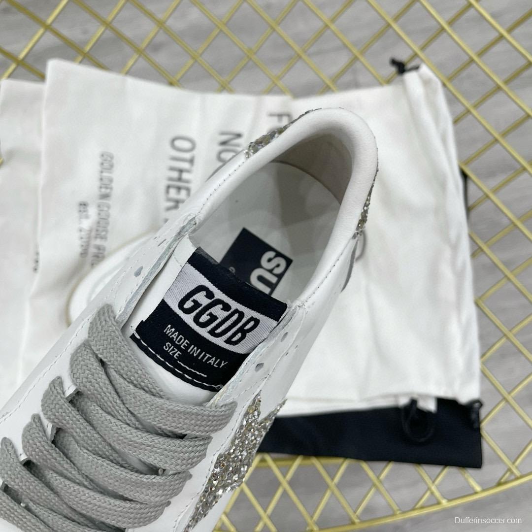 2024 Unisex GGDB White Silver Leather Sneakers MJ00260