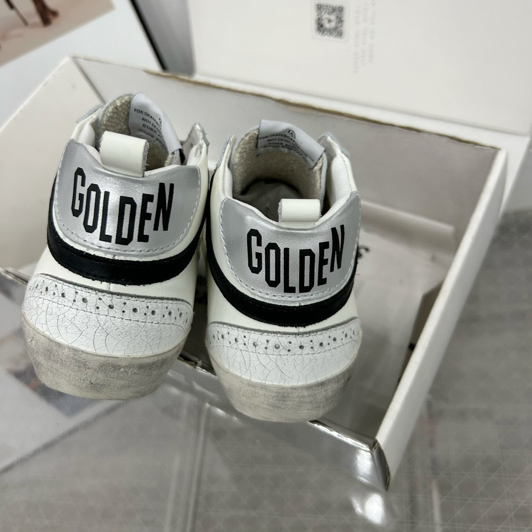 2024 Unisex GGDB White Pink Leather High Top Sneakers MJ00300