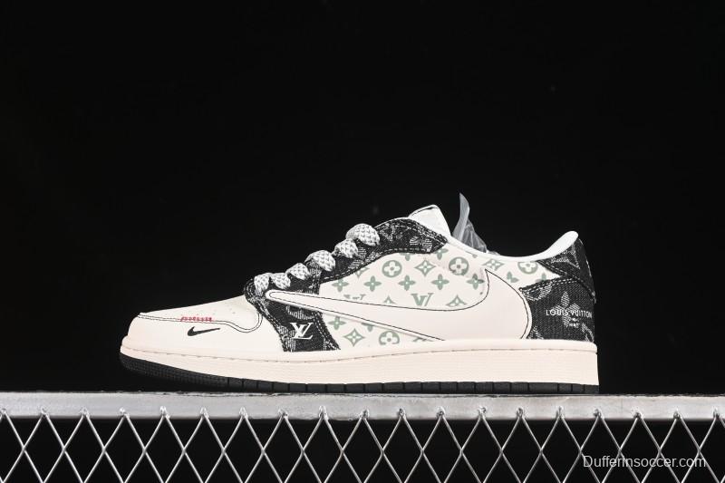 Nike Travis Scott x Fragment Design x Air Jordan 1 Low OG SP AJ1 Low Top Casual Sneakers - YX5066-327