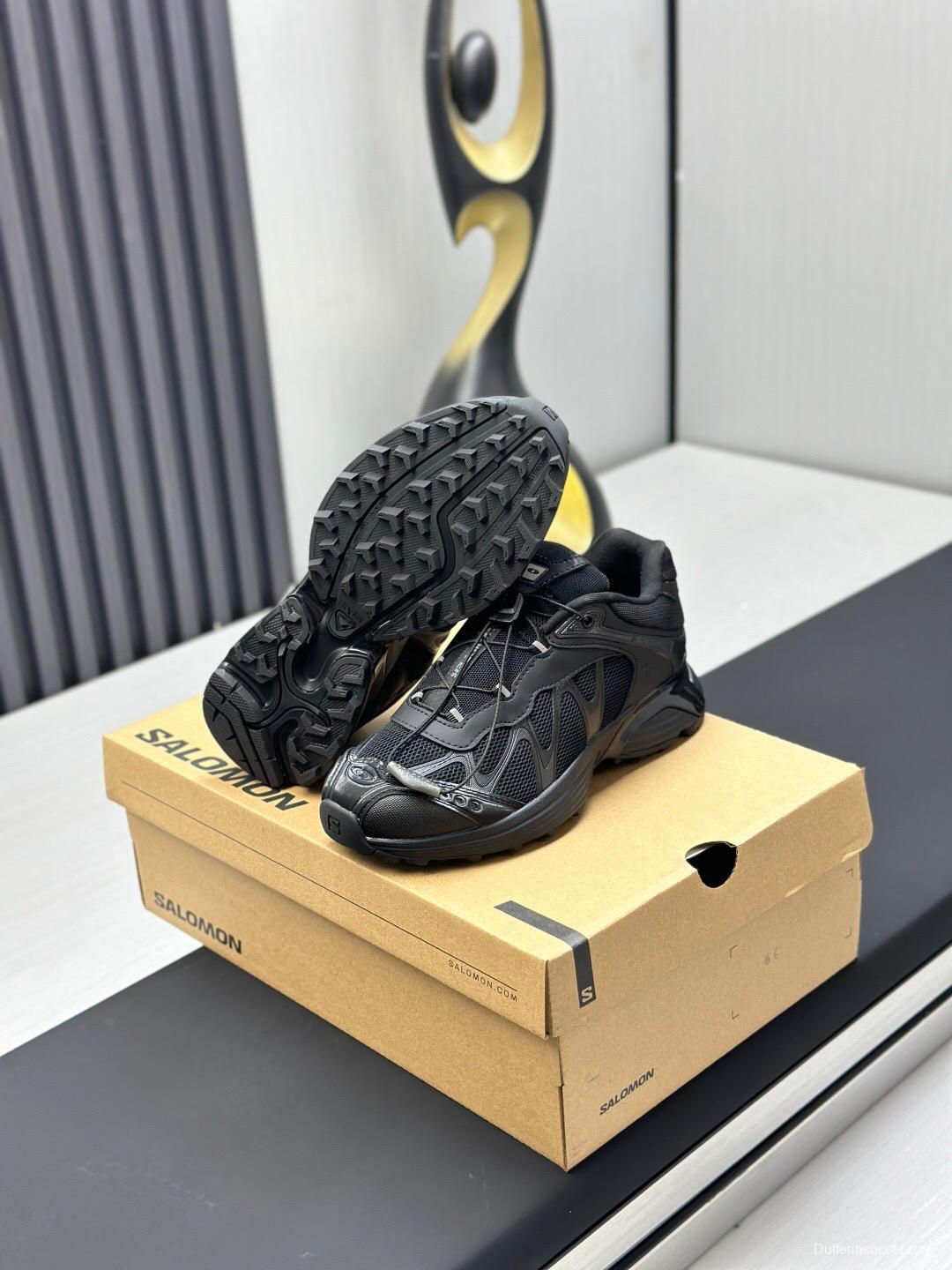 2025 Unisex SALOMON Black Leather Mesh Outdoor Casual KFY00320