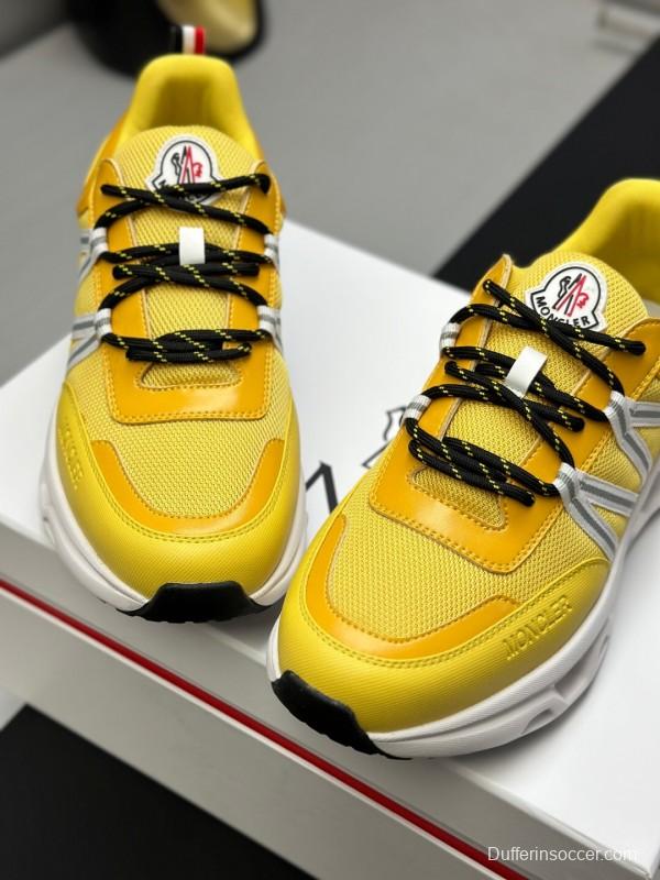 2025 Unisex Moncler Yellow Black White Cordura Gore-Tex Rubber Outdoor Running Shoes AS00390