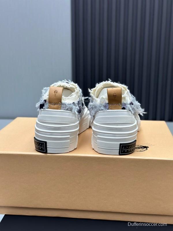 2025 Unisex XVESSEL White Canvas Plimsolls Vulcanization AS00260