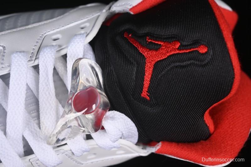 Nike Air Jordan 5 Retro Fire Red Black Tongue Basketball Shoes - HQ7978-101