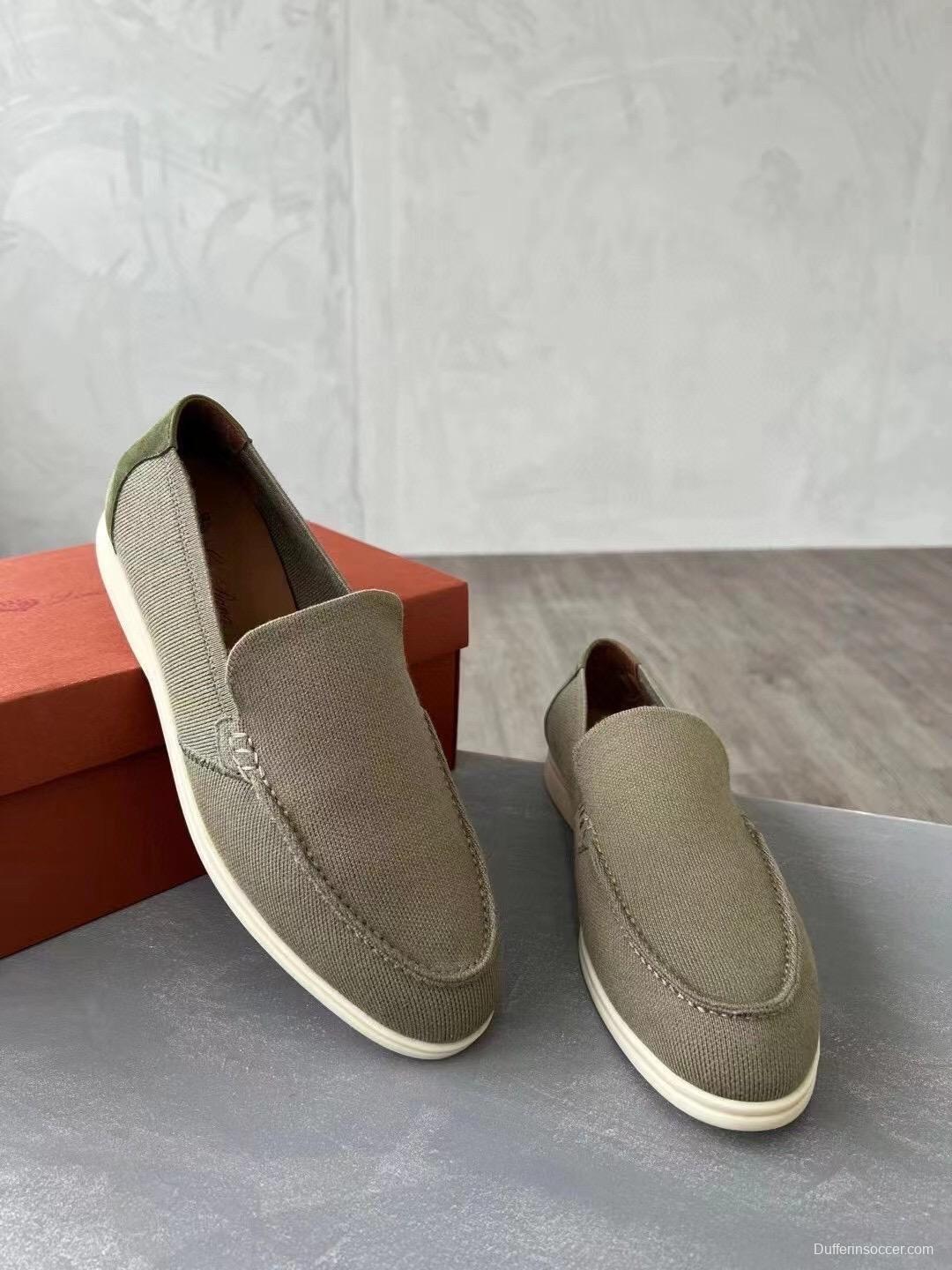 2025 Unisex Kiton Brown Wool Blend Loafers AS00280