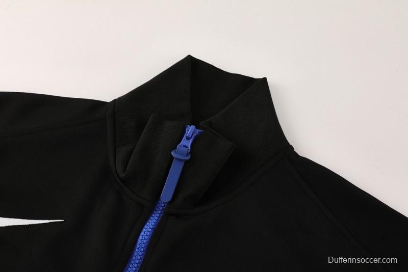 25/26 Chelsea Black/Blue Full Zipper Jacket +Long Pants