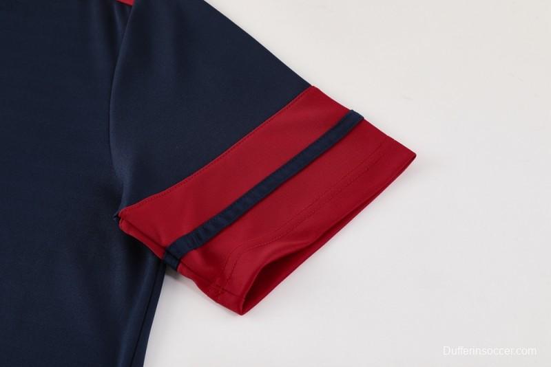 2025 Adidas Black/Red Short Sleeve Jersey+Shorts