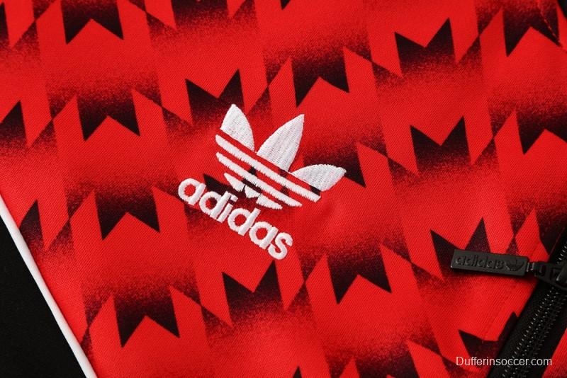 25/26 Manchester United Red/Black Full Zipper Jacket +Long Pants