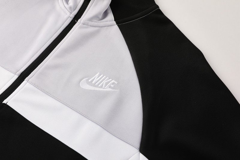 2025 Nike Grey/Black Full Hoodie Zipper Jacket +Long Pants