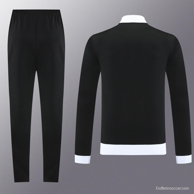 2025 Adidas Original Black Full Hoodie Zipper Jacket +Long Pants