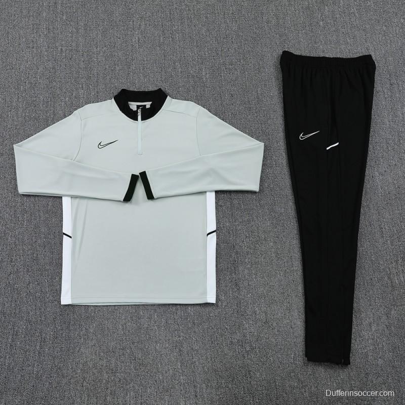 2025 Nike Grey Full Hoodie Zipper Jacket +Long Pants