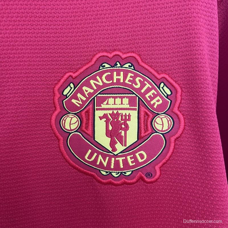 13/14 Retro Long Sleeve Manchester United Home Jersey