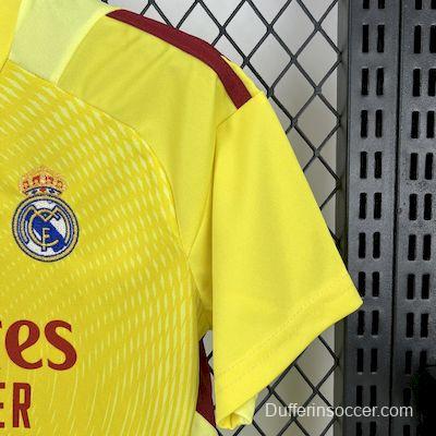 2025/26 Kids Real Madrid Yellow Goalkeeper Kit