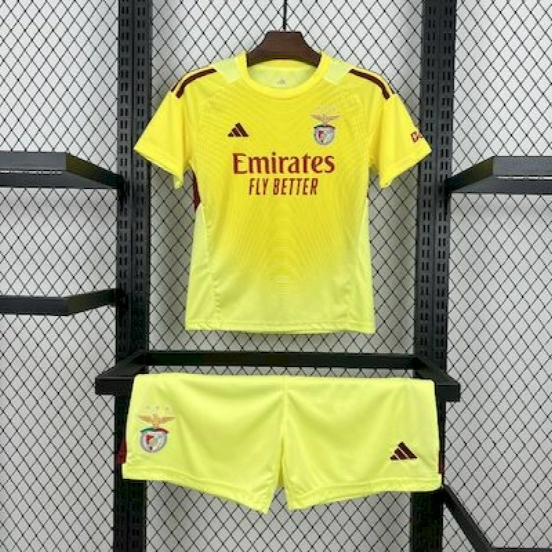 2025/26 Kids Benfica Yellow Goalkeeper Kit