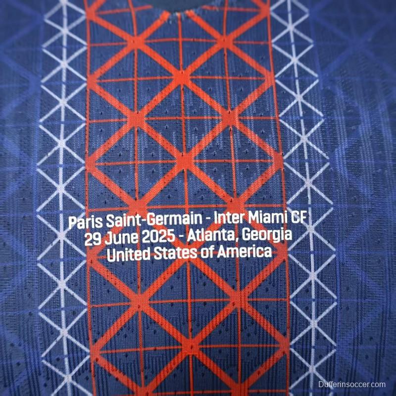 1 Star Player Version 25/26 PSG Home Jersey With Match Date Printing