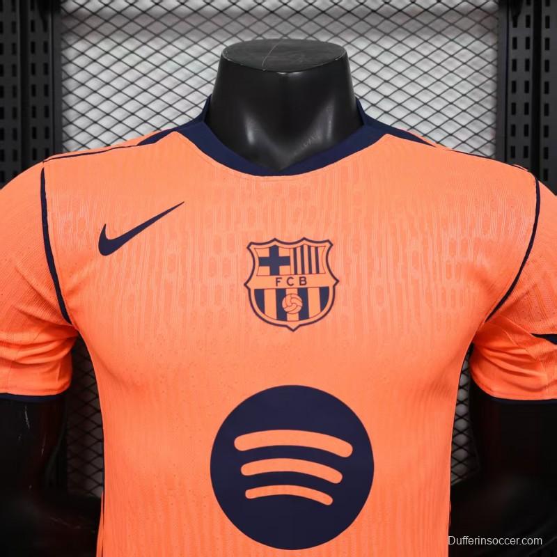 Player Version 25/26 Barcelona Third  Orange Jersey