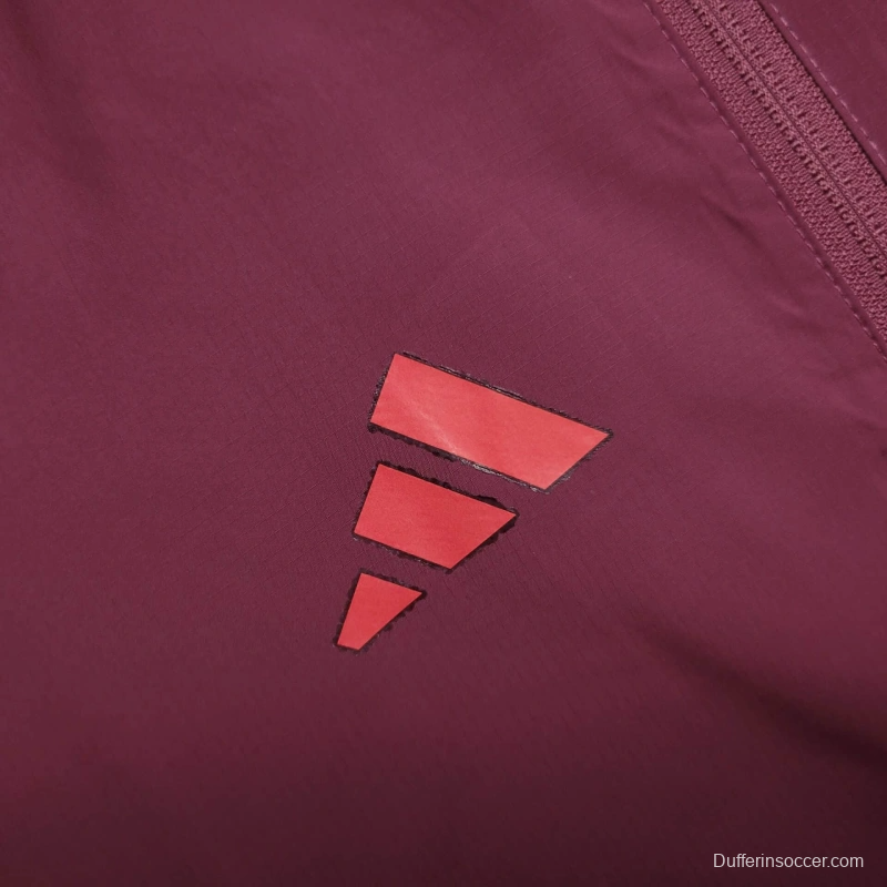25/26 Bayern Munich Jacket Wine Windbreaker