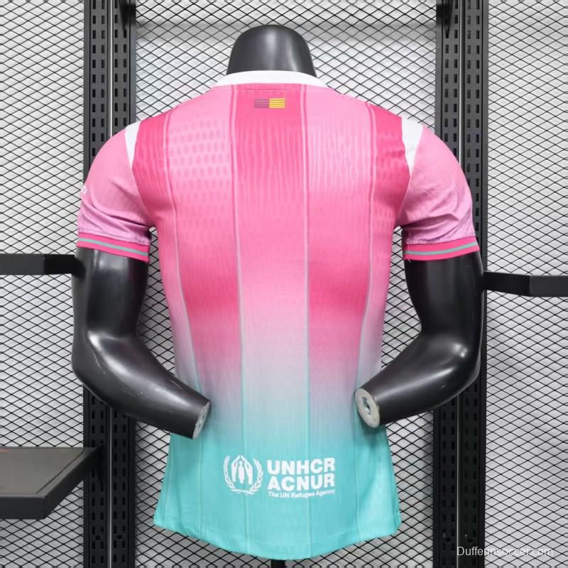 Player Version 25/26 FC Barcelona Pink with Gradient Fade Jersey