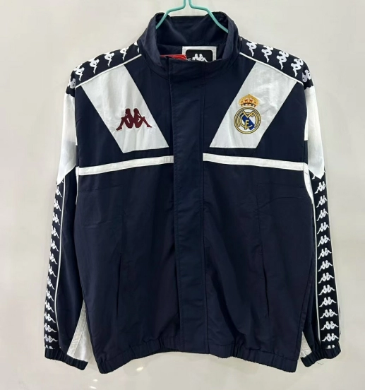 25/26 Real Madrid 1967 Style Black/White Windbreaker