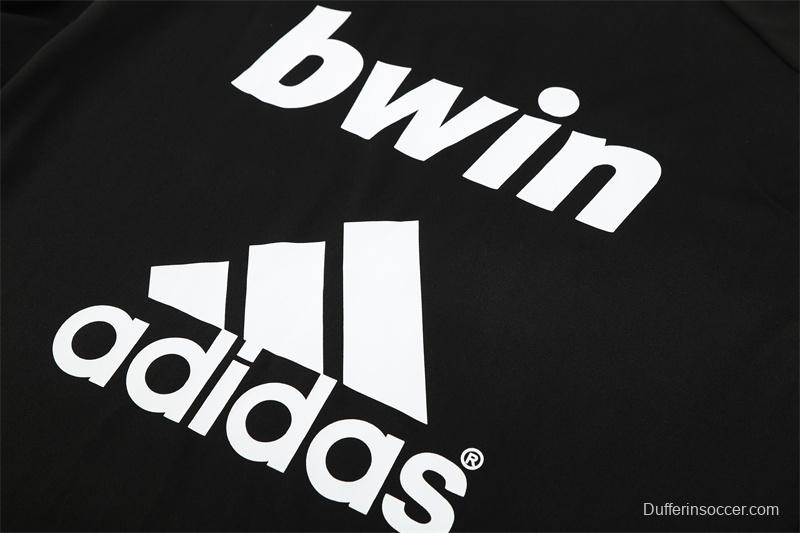 Retro 11/12 Real Madrid Black Half Zipper Jacket