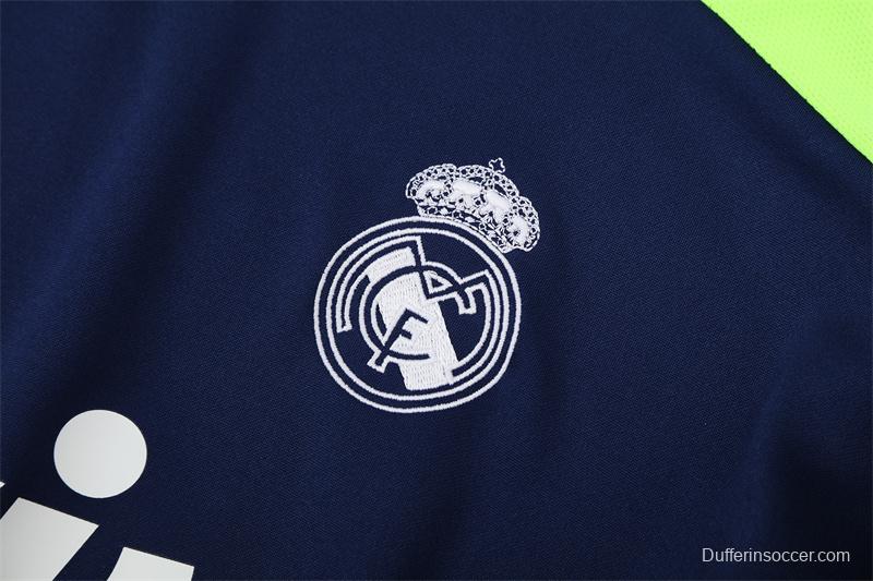 Retro 12/13 Real Madrid Royal Blue Half Zipper Jacket