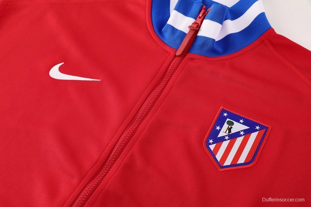 25/26 Atletico Madrid Red Full Zipper Jacket + Long Pants