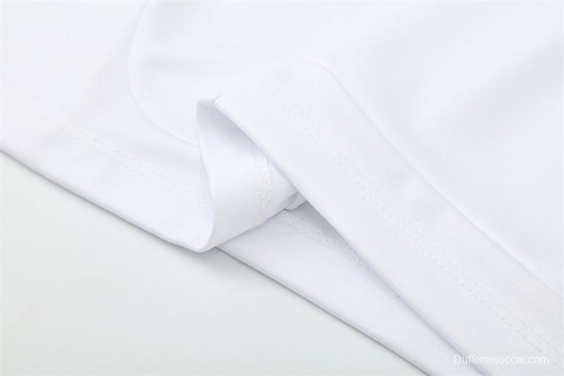 Retro 11/12 Real Madrid White Half Zipper Jacket+Long Pants