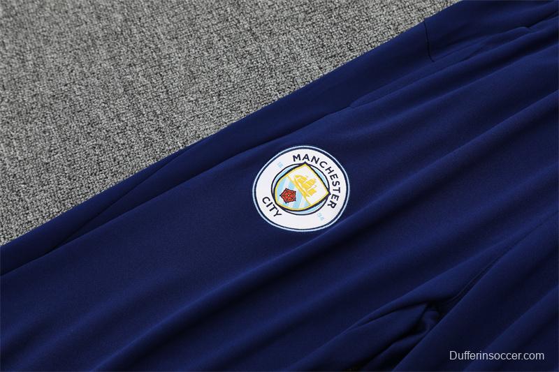 25/26 Manchester City Light Blue Camouflage Half Zipper Jacket+Long Pants