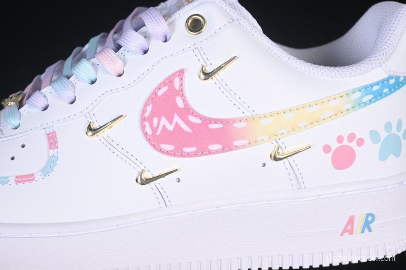 Nike Air Force 1'07 Low Four Hook Rainbow Cake Casual Sneakers - ZH0316-115