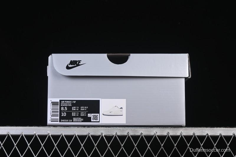 Nike Air Force 1'07 Low White Blue Casual Sneakers - ZH0316-119