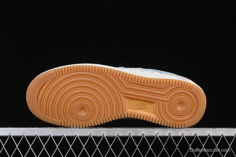 Nike Air Force 1 '07 Low Levi's White Light Blue Casual Sneakers - YF9511-814