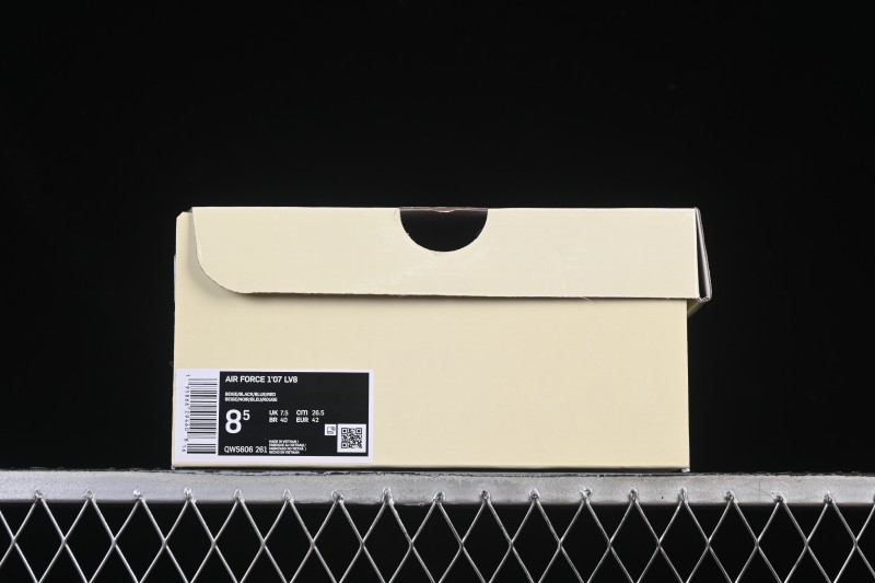 Nike Air Force 1 '07 Low Levi's Collaboration Light Blue Denim Four Swoosh Casual Sneakers - QW5606-261