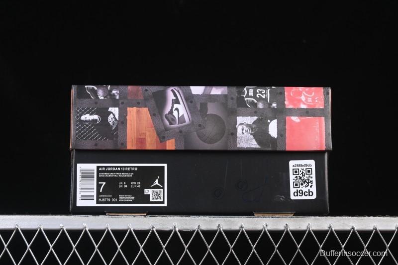 Nike Air Jordan 10 Retro Shadow Grey Basketball Shoes - HJ6779-001