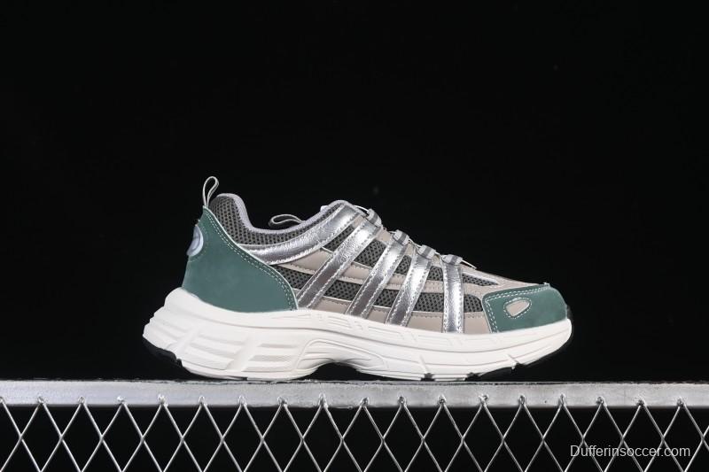 Nike P-6000 Retro Casual Sports Kids Shoes - Gray Green White Swoosh